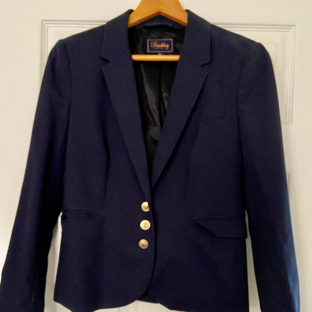 Buckley Tailor's Wool Blazer, Solid Navy